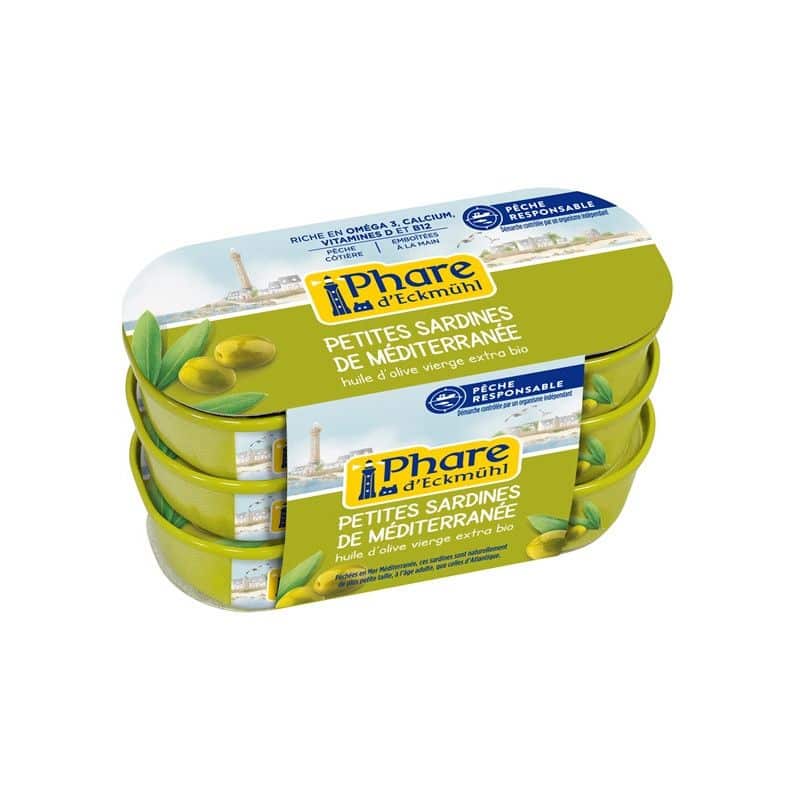 PHARE D'ECKMUHL -- Sardines huile olive 3 x 55g