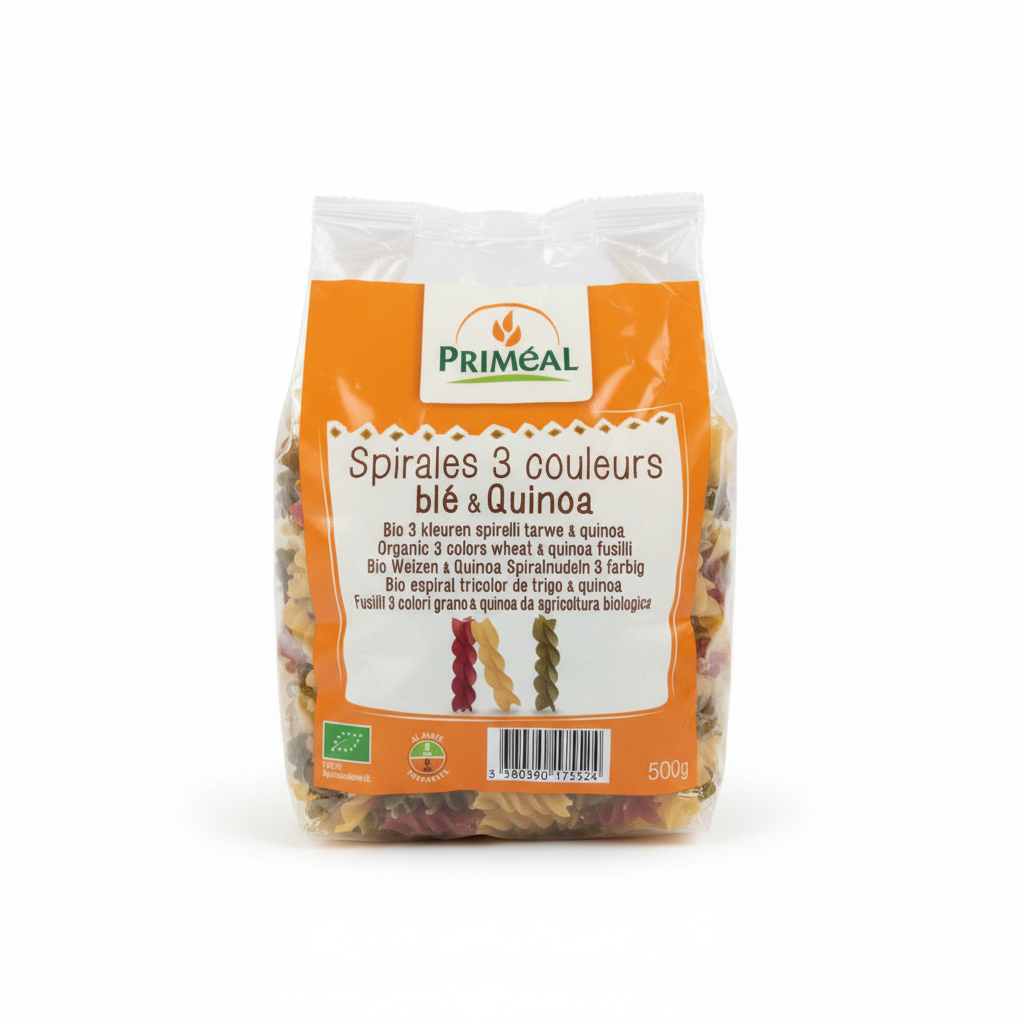 PRIMEAL -- Spirales 3 couleurs quinoa 500gr