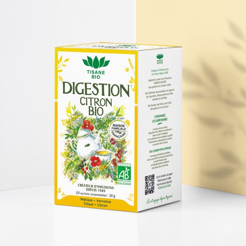 ROMON NATURE -- Infusettes digestion citron 20 sachets