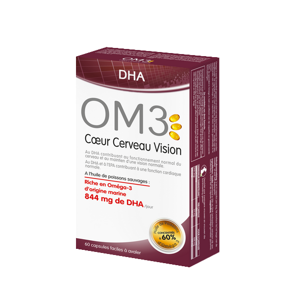 Huile de poisson concentré à 80% d'oméga 3 dha (cœur, cerveau, vision) - 1